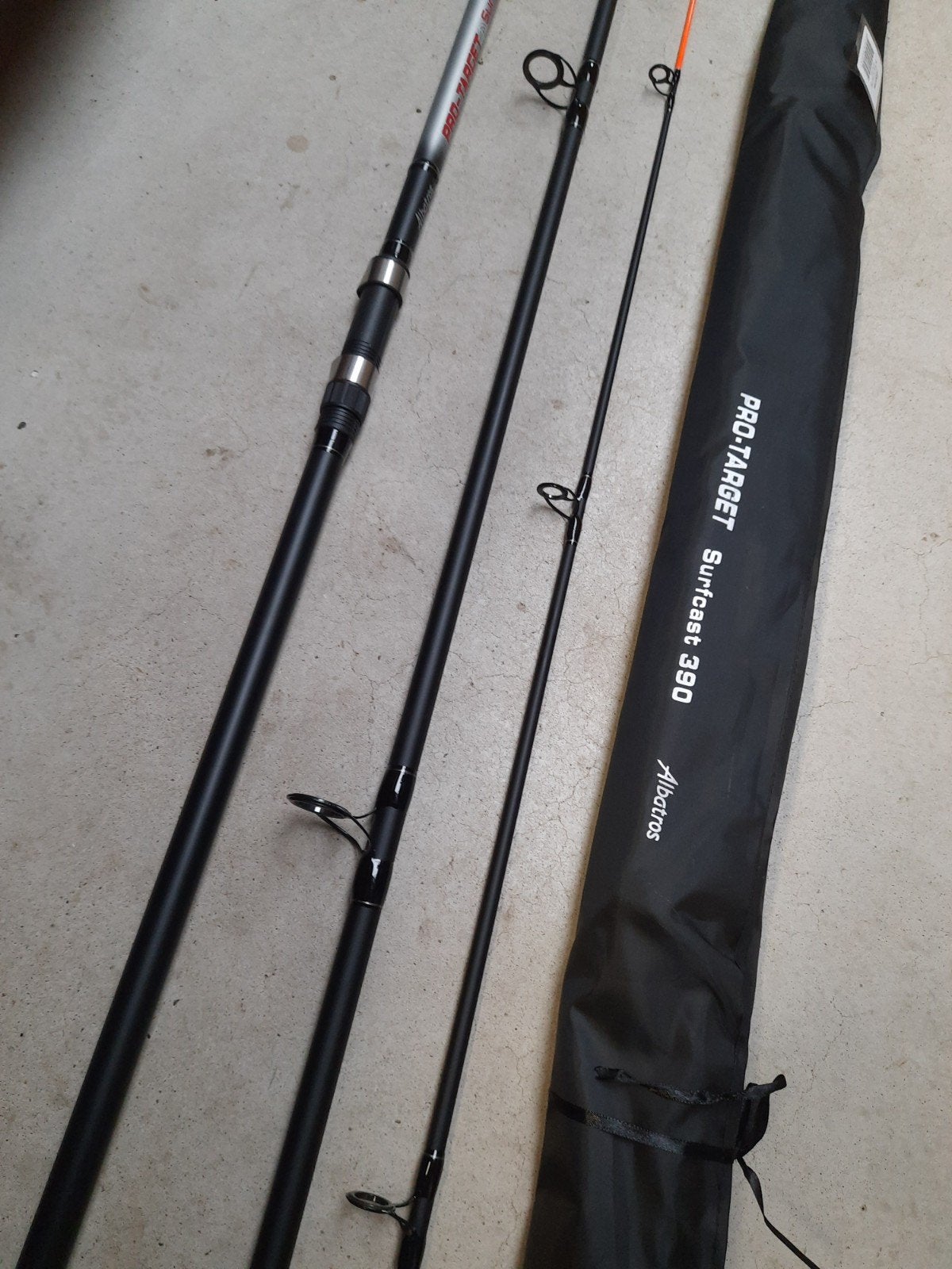Set van 2 Nieuwe Albatros Strandhengels 3.90m 200gram, Watersport en Boten, Hengelsport | Zeevissen, Naarden, Werphengel, Nieuw
