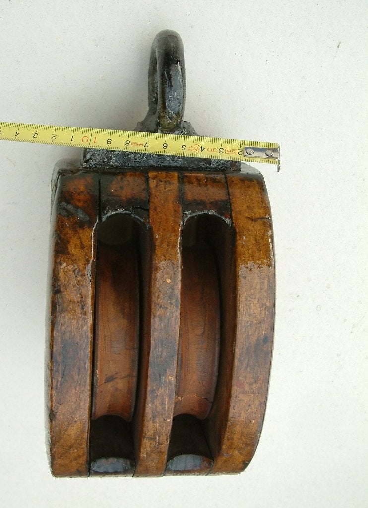 oud werkende katrol houten schijven, Watersport en Boten, Ophalen of Verzenden, Gebruikt, Motor en Techniek, Zeilboot of Motorboot