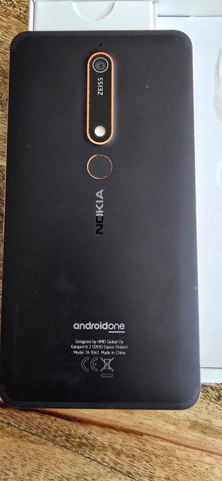 Nokia 6.1 (TA-1043) - Zwart/Koper - Android One, Telecommunicatie, Ophalen, Gebruikt, Zonder abonnement