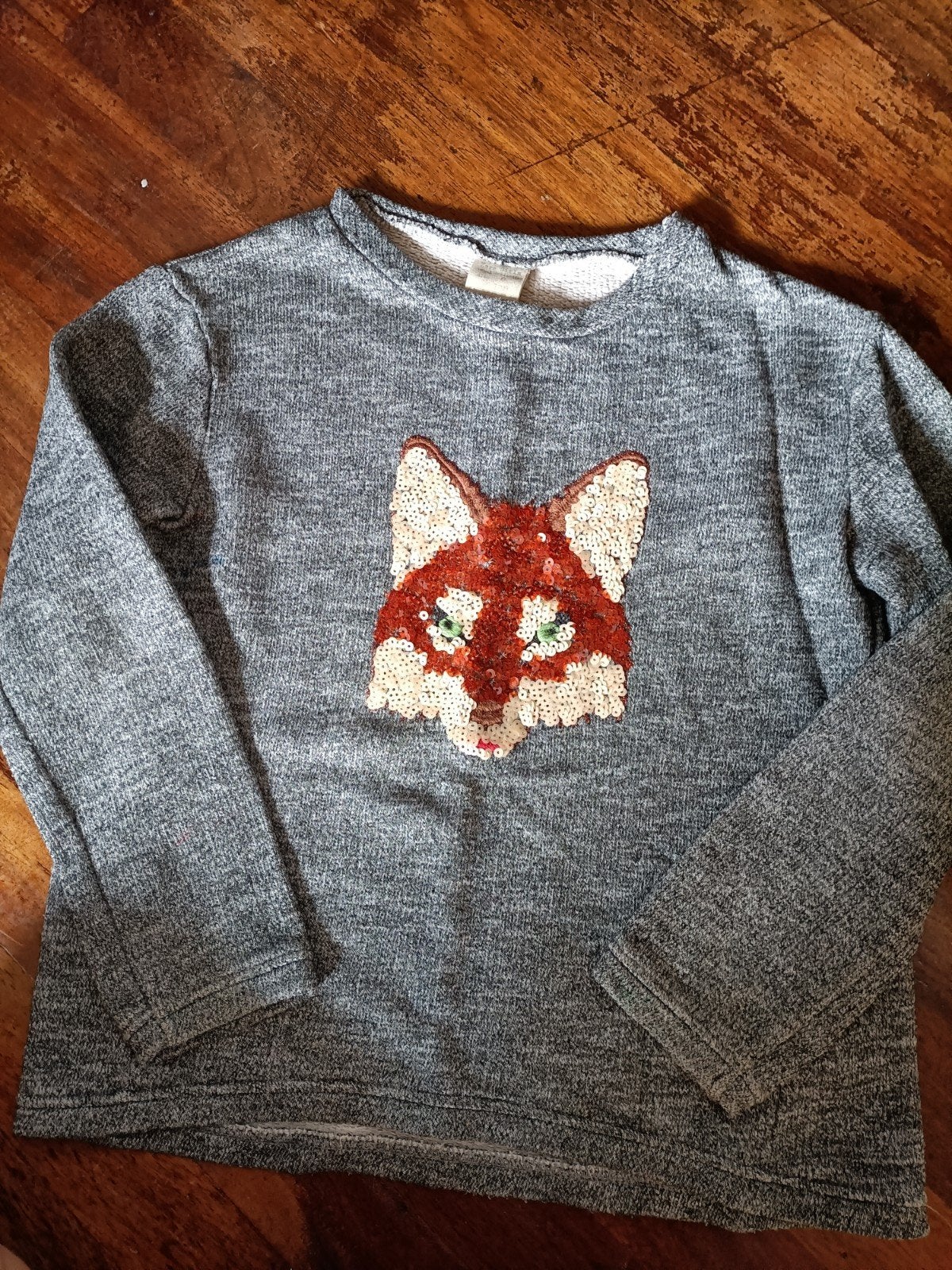 Zara Meisjes Trui Maat 128 met Pailletten Vos, Gebruikt, Meisje, Trui of Vest, Ophalen of Verzenden
