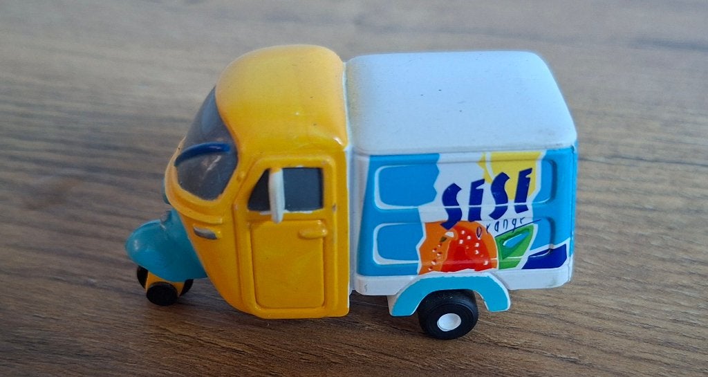 Vintage driewieler SISI orange reclame tuk tuk jaren 90, Ophalen of Verzenden, Zo goed als nieuw, Overige typen