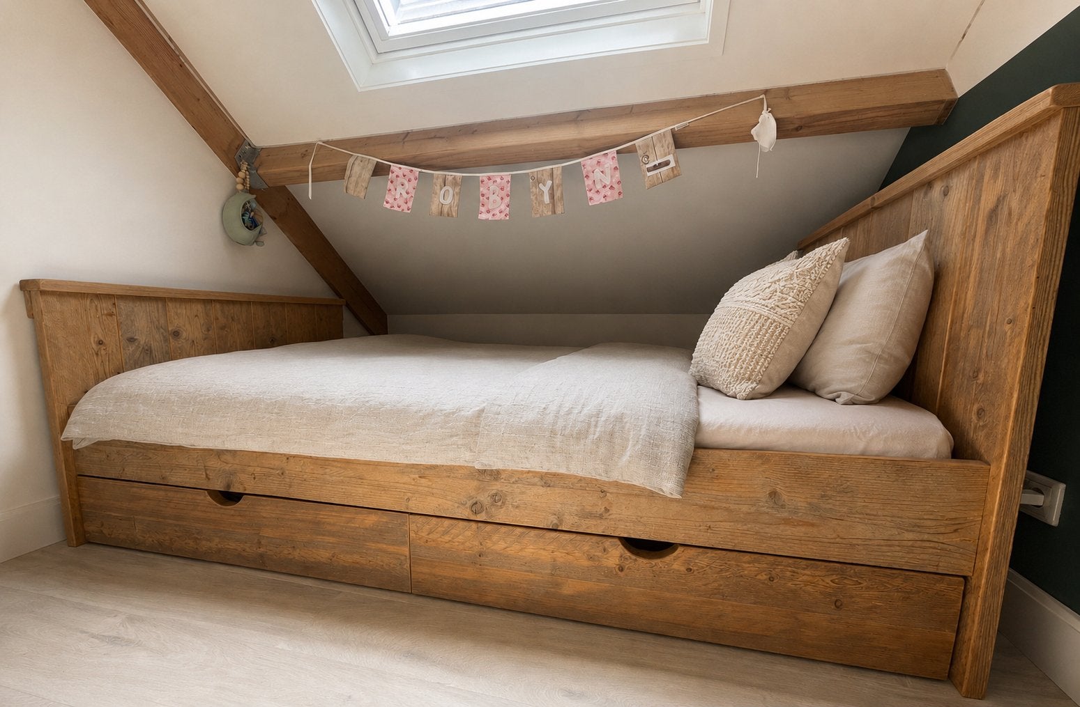 Prachtige handgemaakte greywash steigerhouten meubelset ❤️, Ophalen, Zo goed als nieuw, Kast