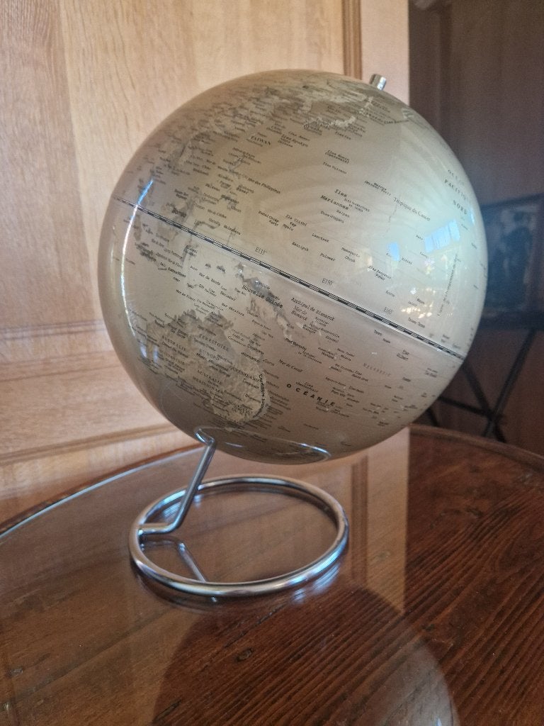 Troika | Wereldbol GALILEI| Zilver - Blauw | Ø30cm, Ophalen of Verzenden