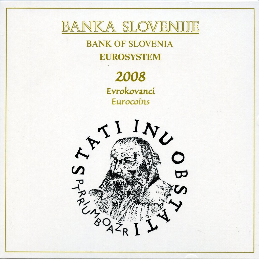 BU set Slovenie 2008 Blister - 1 cent t/m 3 euro - 9 munten, Verzenden, Slovenië, Overige waardes, Setje