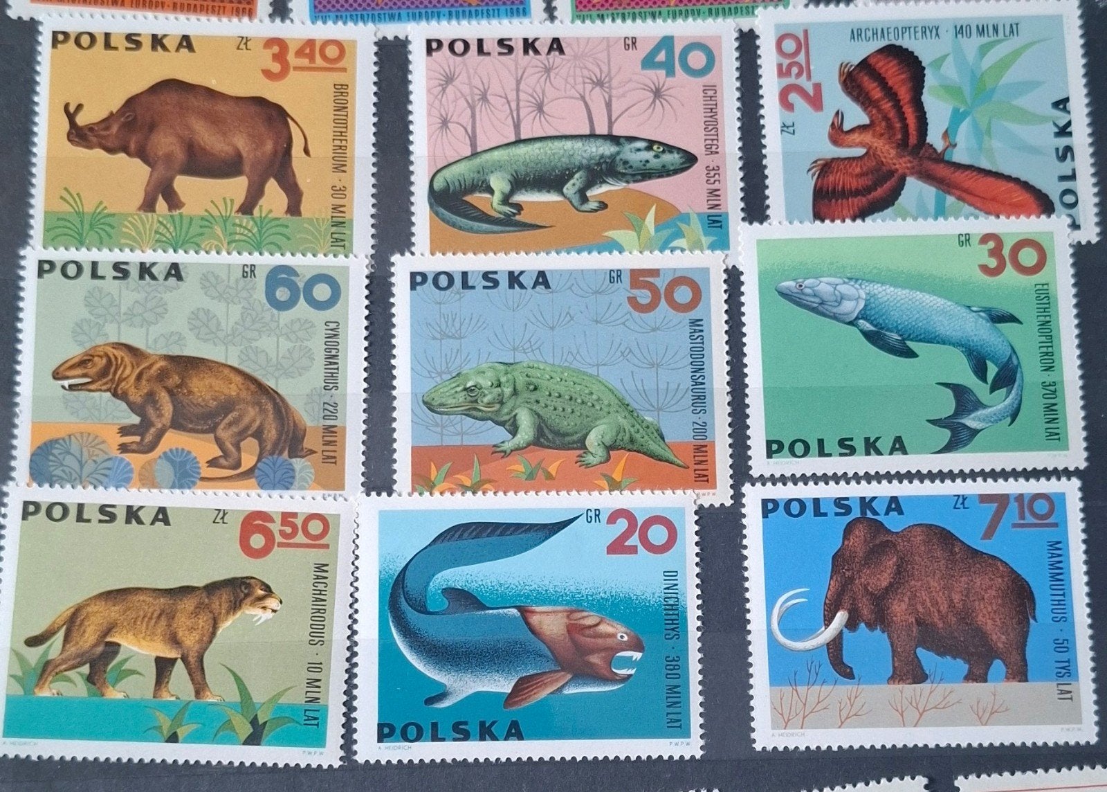Polen 1966, Prehistoric animals 9v 1655-1663  postfris, Ophalen of Verzenden, Polen, Postfris