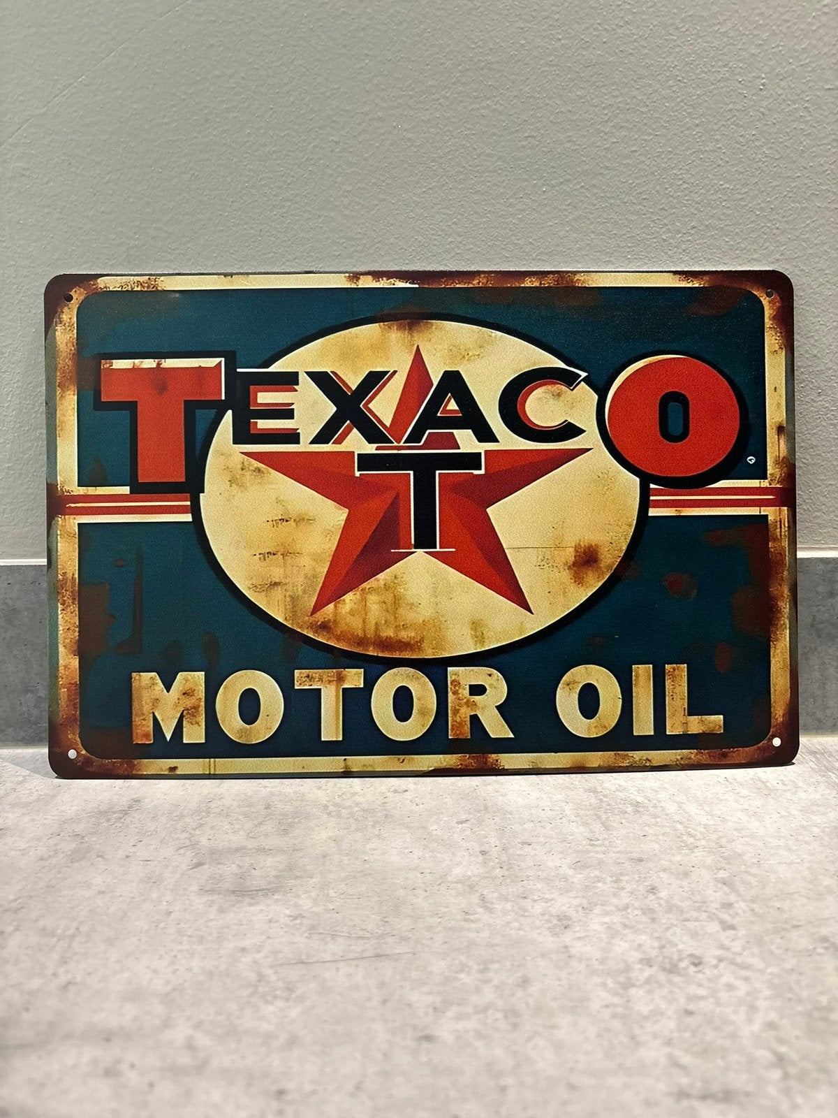 Mancave Bar Café Wanddecoratie metalen bordje merk Texaco, Ophalen of Verzenden, Zo goed als nieuw, Reclamebord