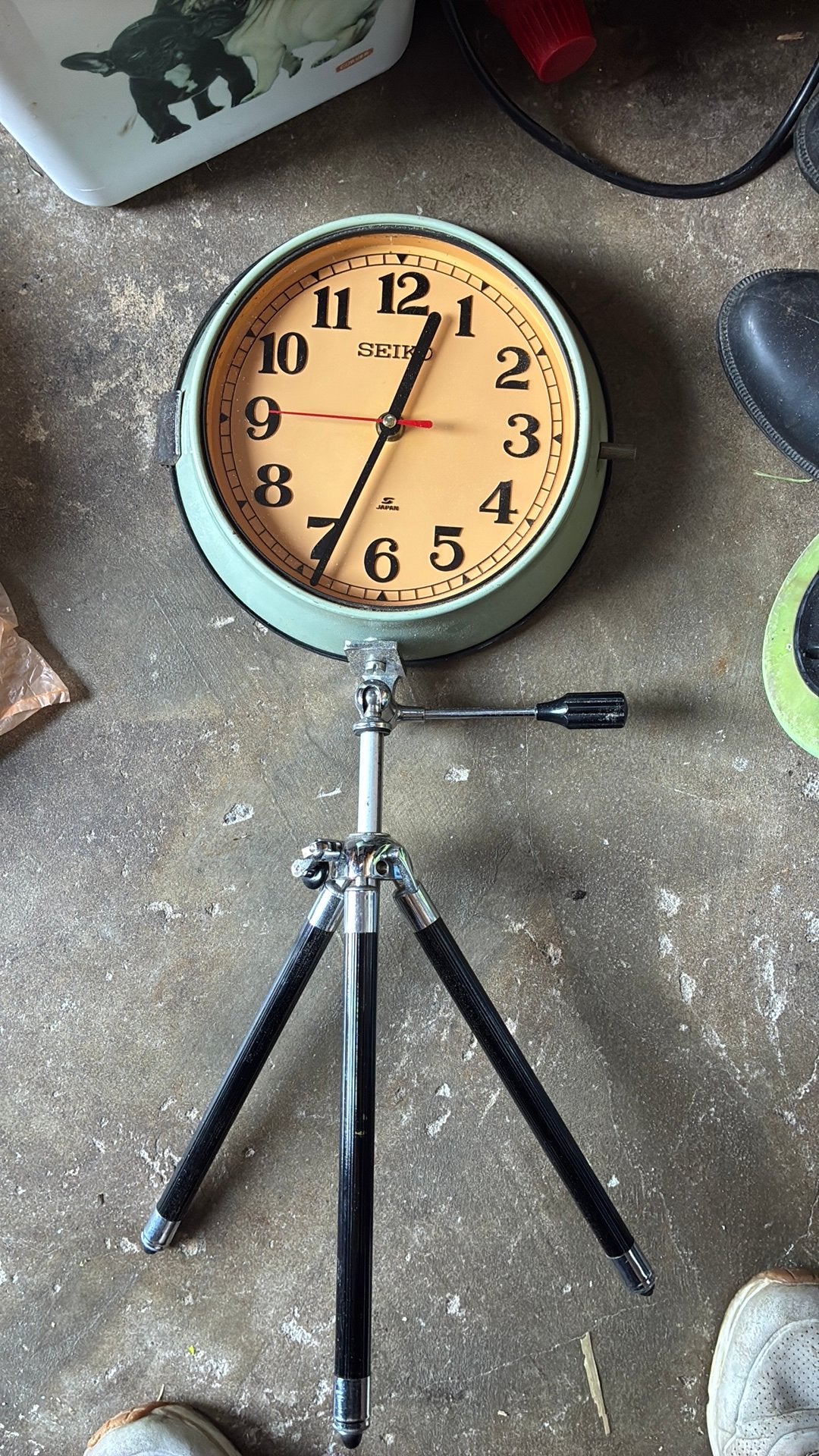 Seiko vintage maritieme scheepsklok met statief, Huis en Inrichting, Woonaccessoires | Klokken, Zo goed als nieuw, Wandklok, Ophalen