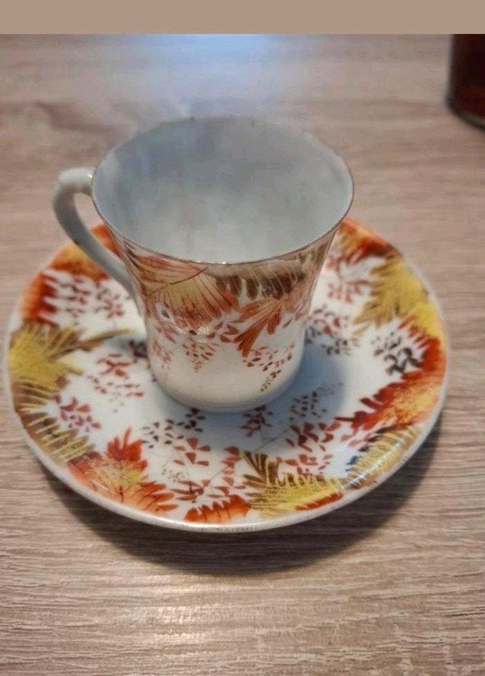 Antieke Chinese theekopjes met schotels (2 stuks), Antiek en Kunst, Ophalen of Verzenden