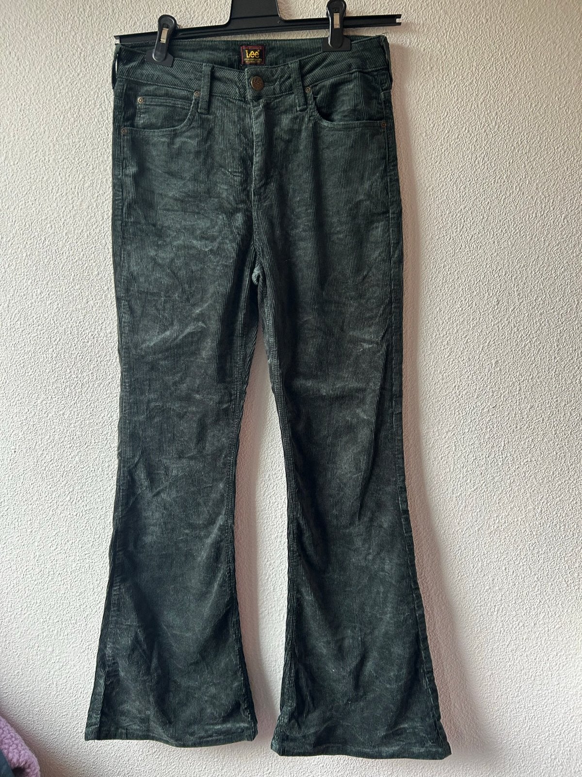 Lee Breese corduroy flared broek - Groen, Ophalen of Verzenden, Maat 38/40 (M), Groen, Lang