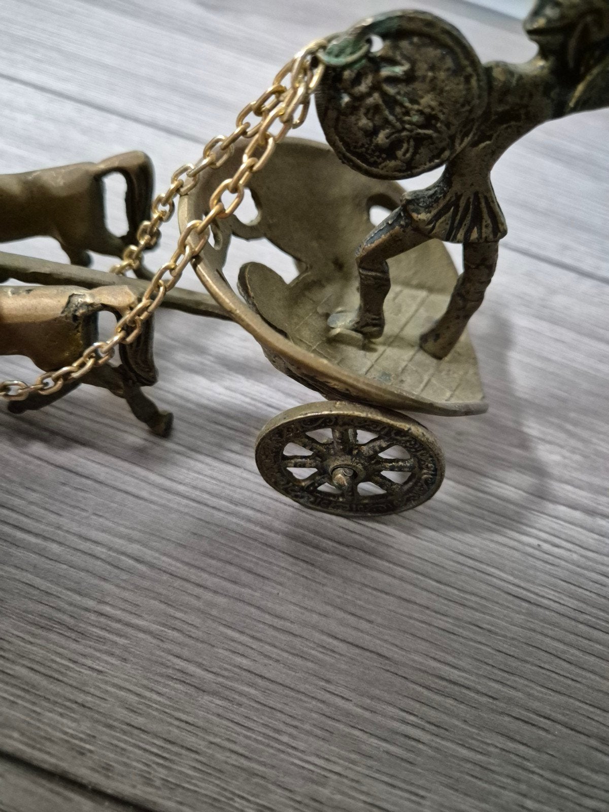Decoratieve Romeinse Strijdwagen met Krijger, Ophalen of Verzenden