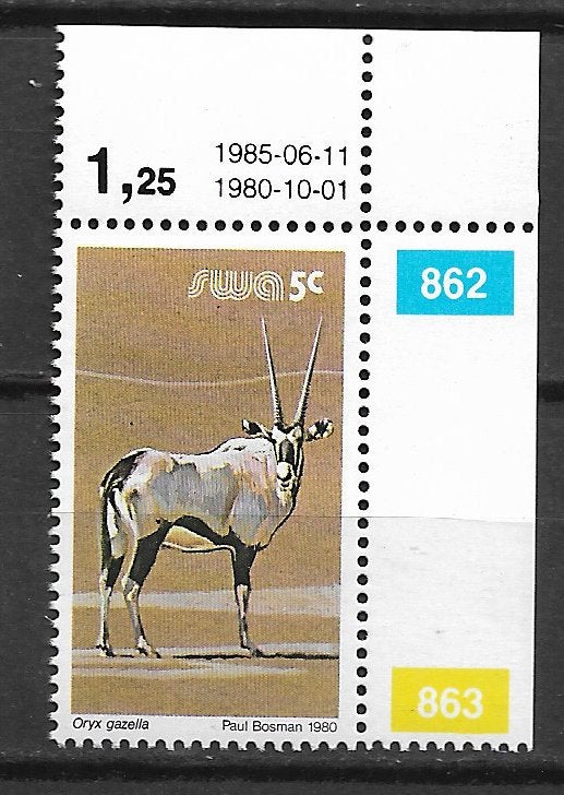 Zuid West Afrika 1985 Reprint gemsbok postfris, Verzenden, Overige landen, Postfris