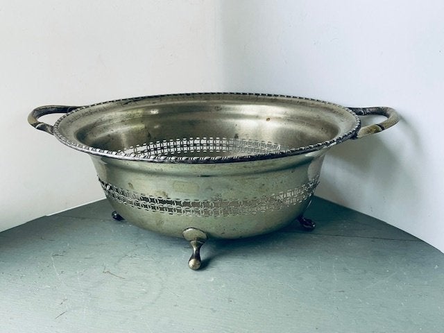 Vintage verzilverde mand broodmand. S.d. Neill ltd. Silver, Ophalen, Zilver