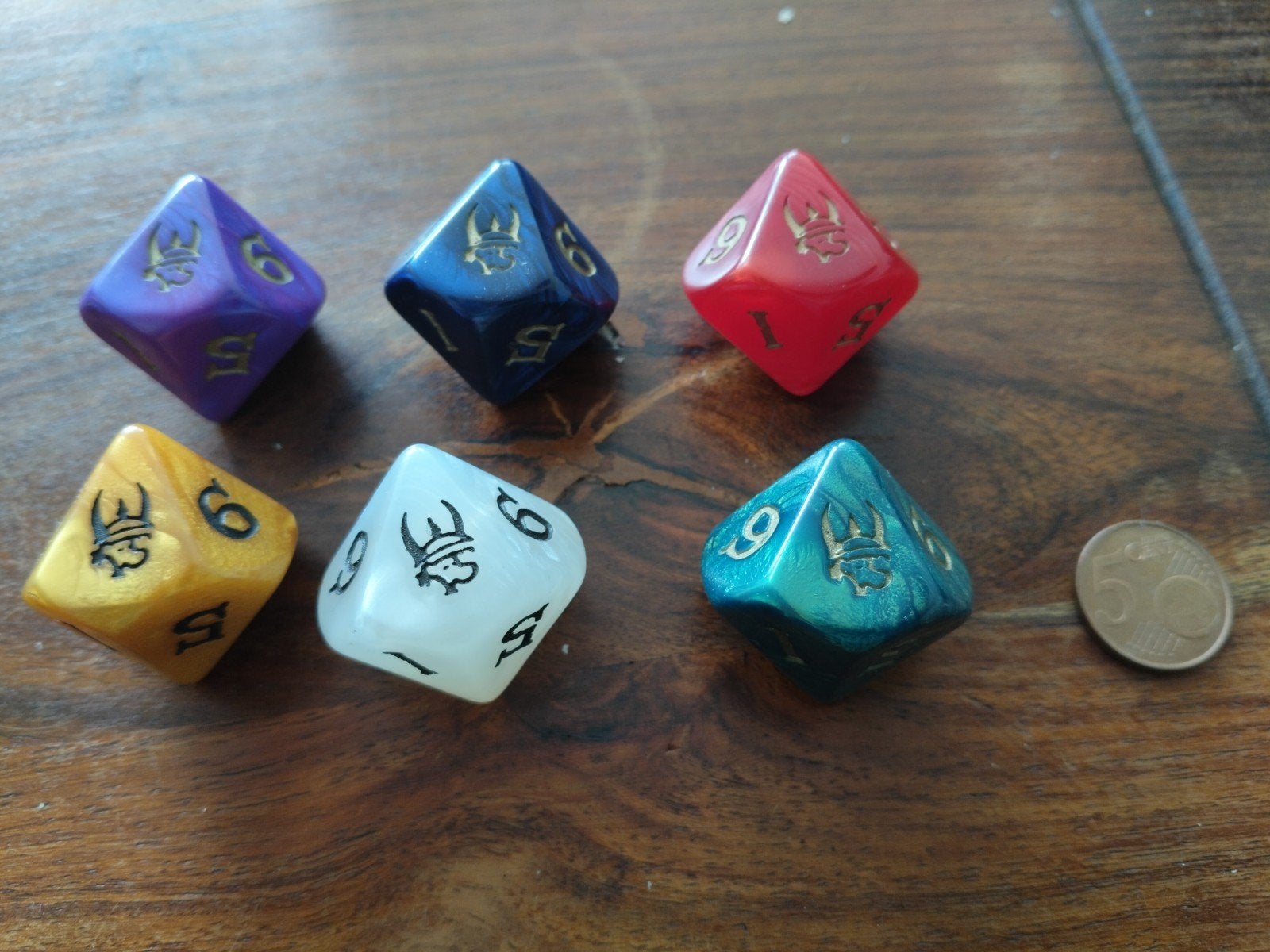 6 Munchkin Life Counter Dobbelstenen D10, Vijf spelers of meer, Ophalen of Verzenden, Zo goed als nieuw