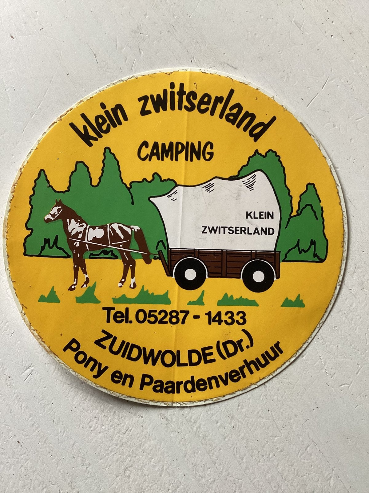 Sticker Camping Klein Zwitserland Zuidwolde (Drenthe), Verzenden, Zo goed als nieuw