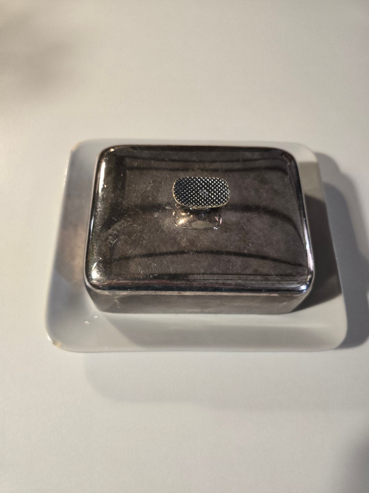 Zilveren botervloot met deksel, Ophalen of Verzenden, Zilver