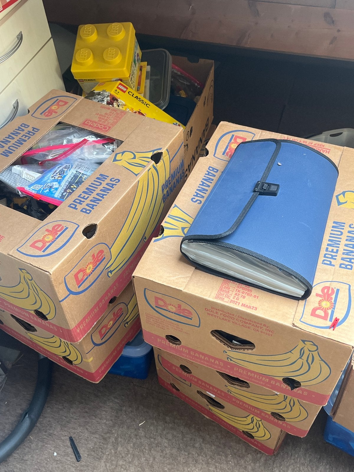 8 bananendozen vol met LEGO en boeken!!, Ophalen of Verzenden, Gebruikt, Overige merken