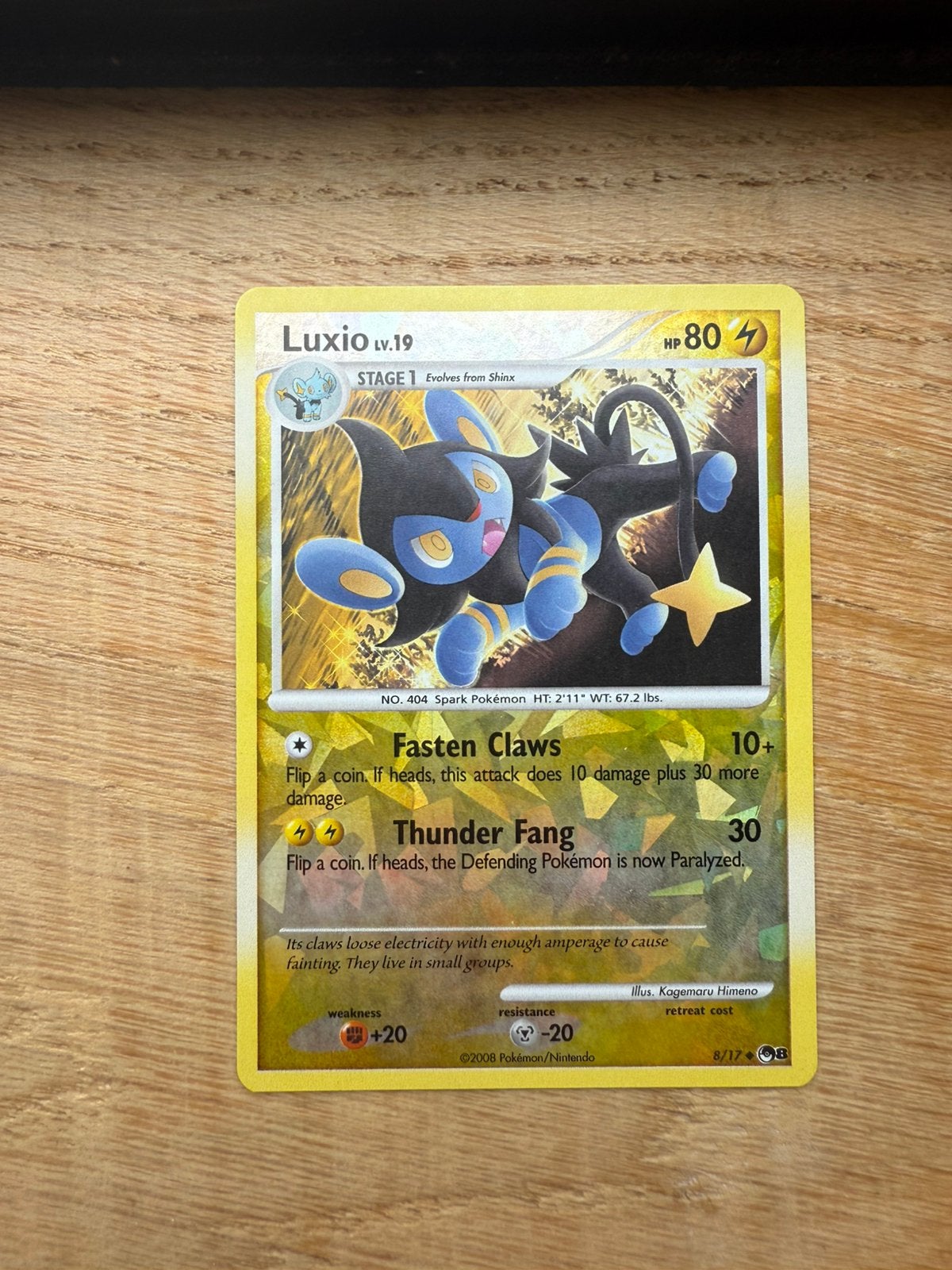 Luxio Lv.19 #8/17, Ophalen of Verzenden, Zo goed als nieuw, Losse kaart
