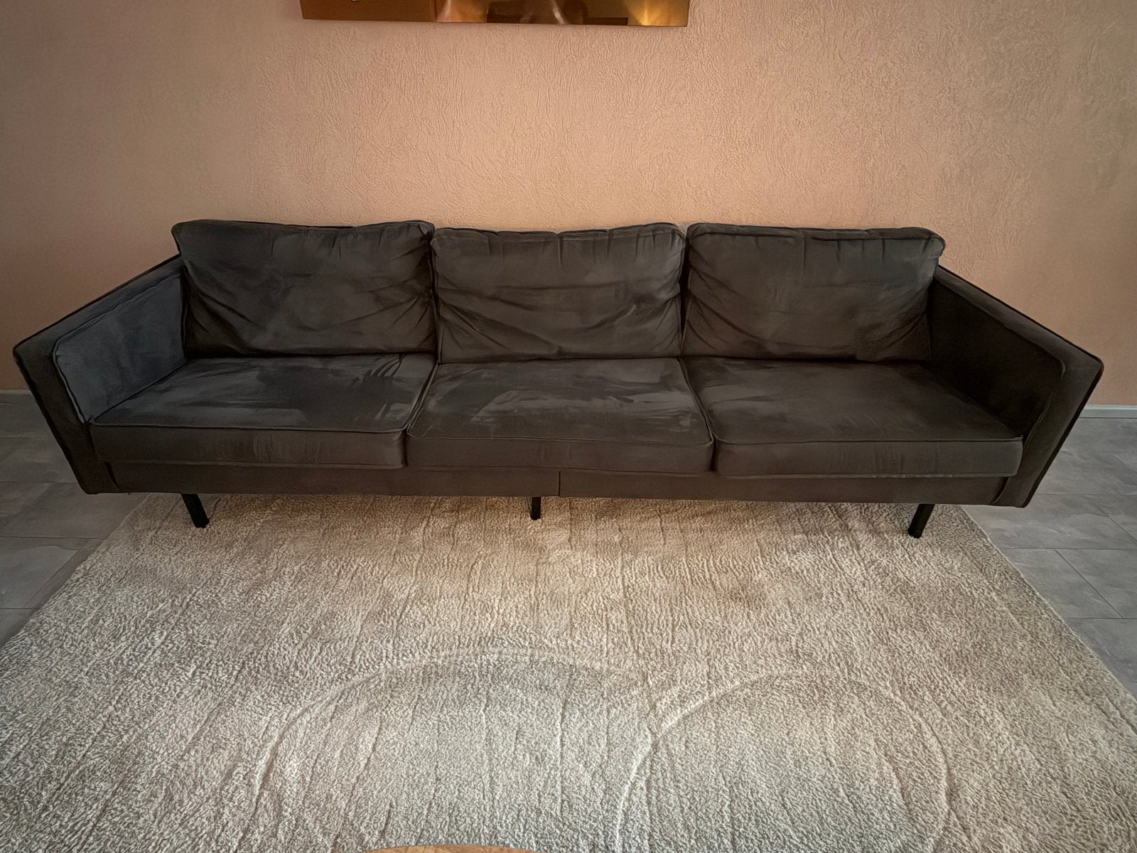 Be Pure Design Bank - Donkergrijs, 3-zits, Ophalen, Gebruikt, Driepersoons, 75 tot 100 cm