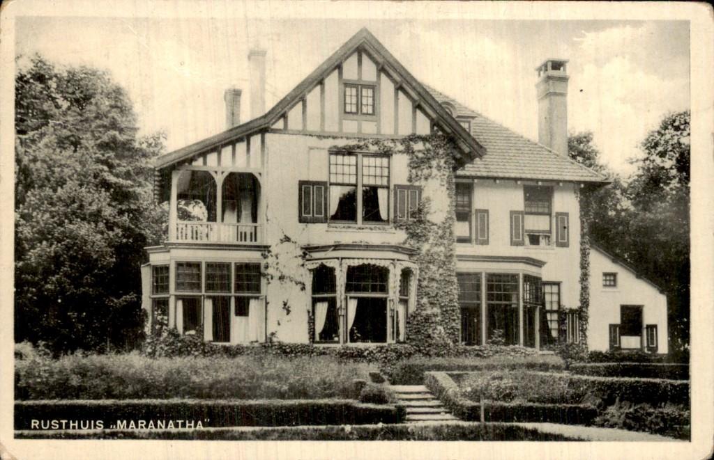 Santpoort - Rusthuis Maranatha - Vooraanzicht, Ophalen of Verzenden, 1940 tot 1960, Gelopen, Noord-Holland