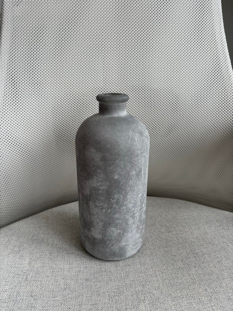 Grijze vaas met smalle hals, Ophalen, Overige materialen, Gebruikt, Overige kleuren