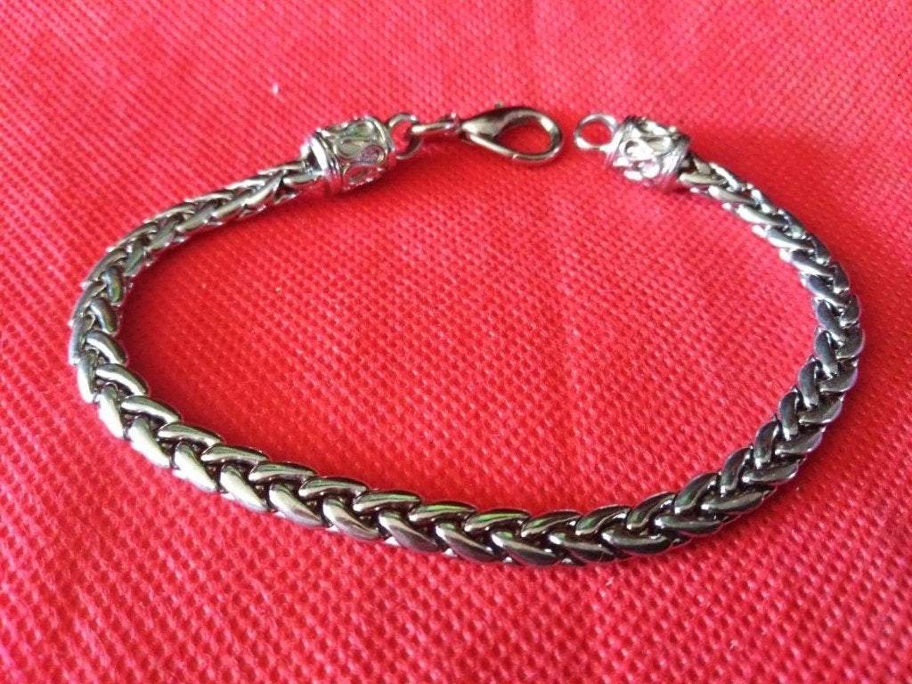 Balinese Vossenstaart Armband (Tulang Naga), Verzenden, Zo goed als nieuw, Zilver, Overige materialen
