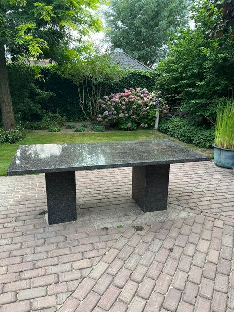 Granieten tuintafel, Ophalen, Zo goed als nieuw, Rechthoekig, Overige materialen