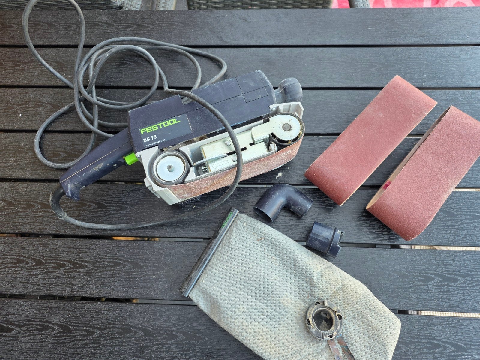 Festool Bandschuurmachine BS 75, Ophalen, 600 tot 1200 watt, Bandschuurmachine