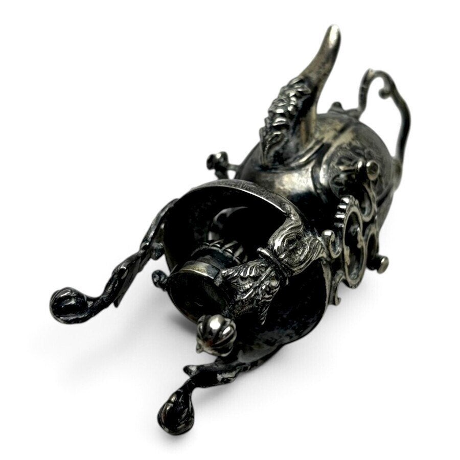 Zilveren miniatuur boulloire, Antiek en Kunst, Ophalen of Verzenden, Zilver