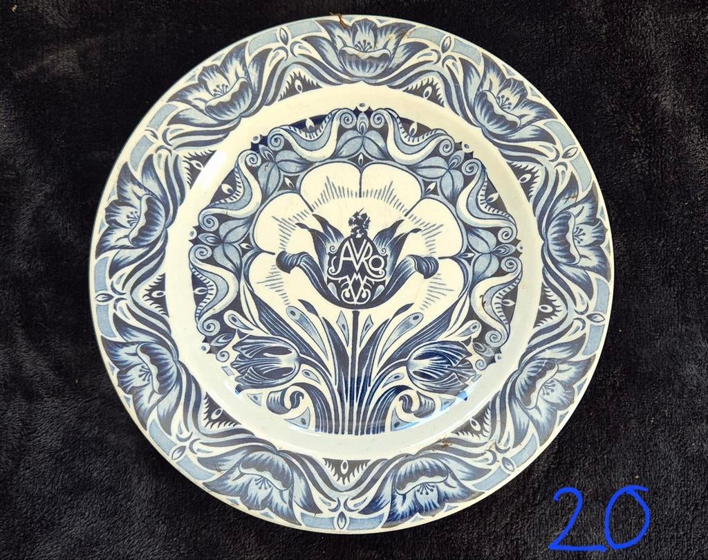 Antiek AVRO  Petrus Regout & Co Maastricht Wandbord, 1929, Antiek en Kunst, Ophalen of Verzenden