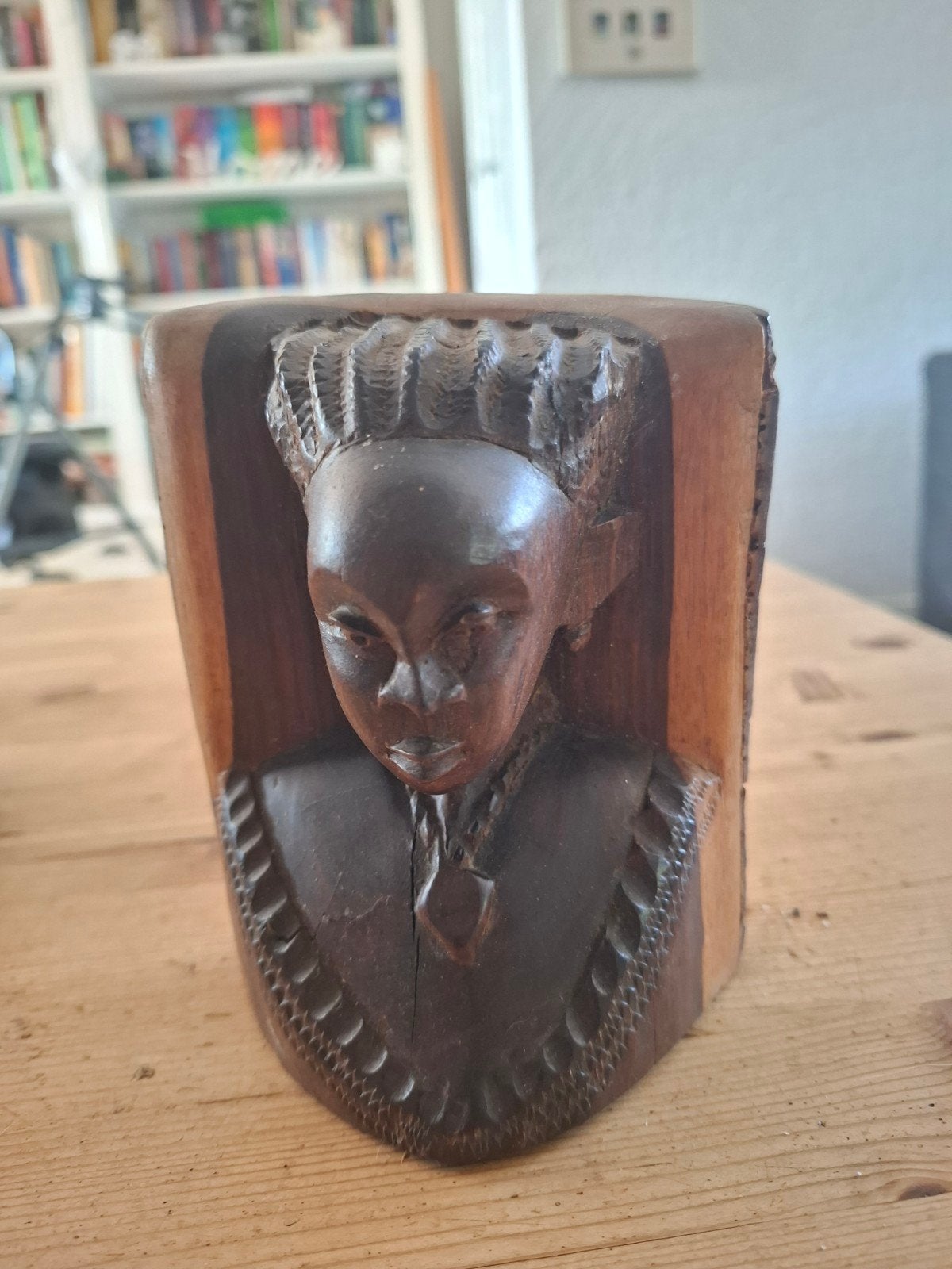 Afrikaans houtsnijwerk 15 cm hoog, Ophalen