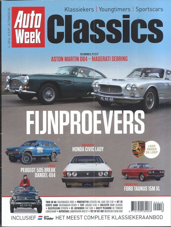 Autoweek Cl 4 2016 : VW Kever - Jaguar XJ40 - Peugeot 505 Br, Ophalen of Verzenden, Gelezen, Algemeen