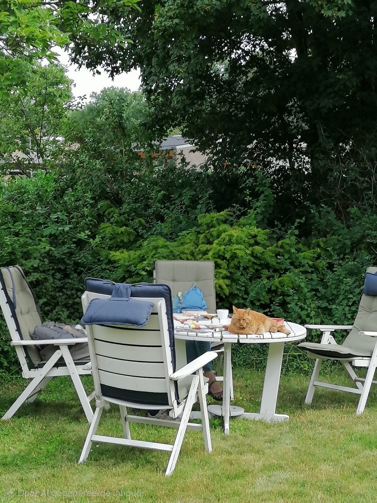 Houtman Tuinmeubilair met originele kussens, Tuin en Terras, Tuinsets en Loungesets, Gebruikt, Tuinset, Hout, 2 zitplaatsen, Eettafel