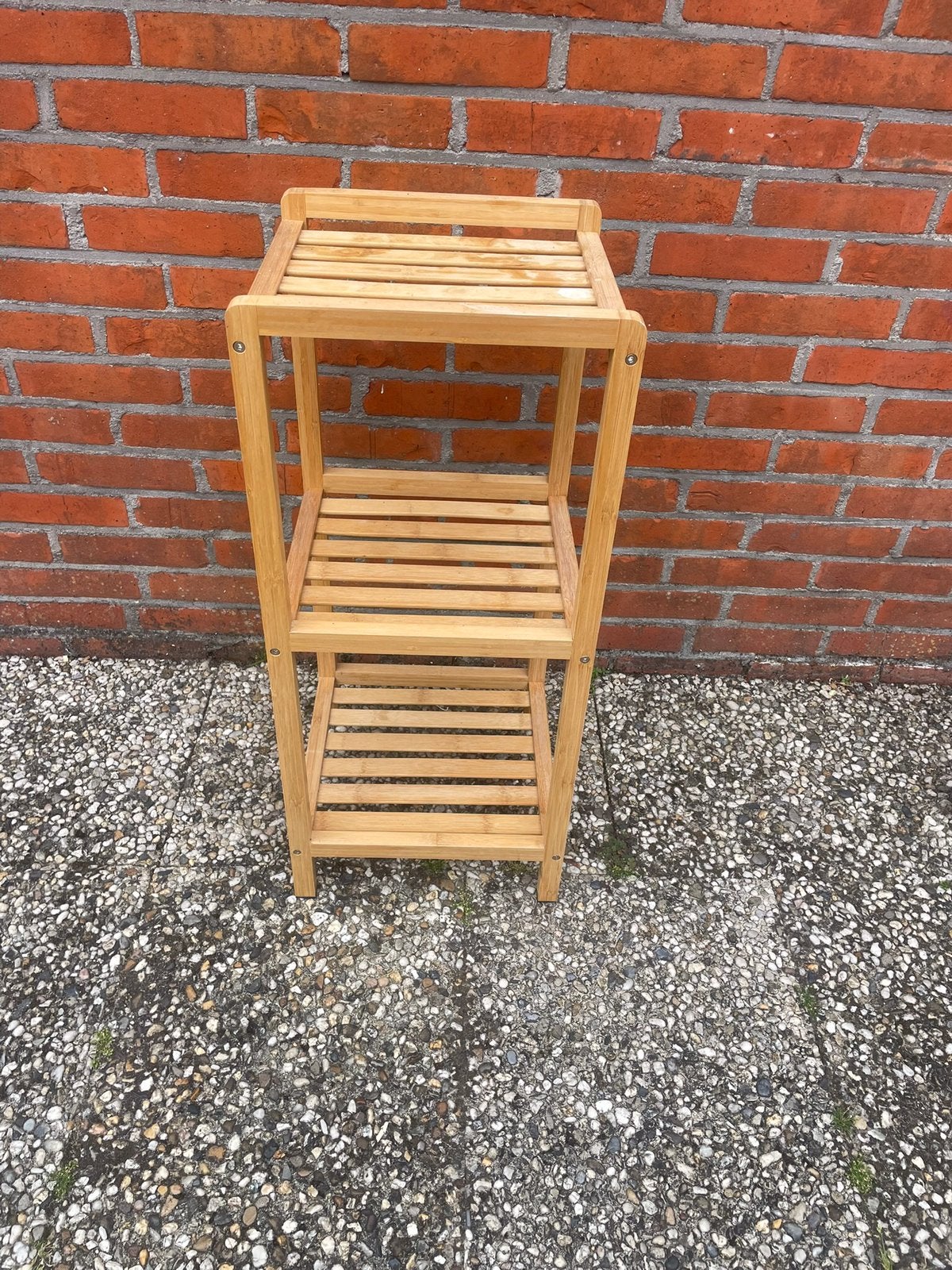 Hout Badkamer Kastje met 3 Planken / Bovenste moet geschuurd, Ophalen, Minder dan 50 cm, Gebruikt, Overige typen