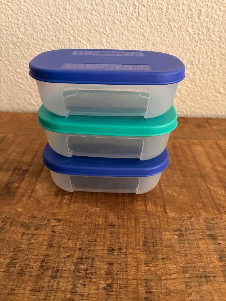 Pakket van 3 Tupperware bakjes 140 ml. PRIMA staat., Huis en Inrichting, Keuken | Tupperware, Ophalen of Verzenden, Zo goed als nieuw