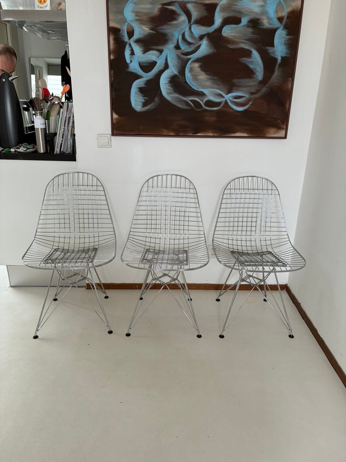 3 Wire Chairs (Vitra Eames), Ophalen, Gebruikt, Overige kleuren, Drie
