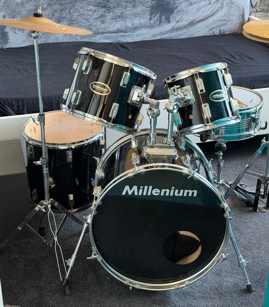 Millenium drum set 20" black/zwart beginner, Ophalen, Gebruikt, Overige merken