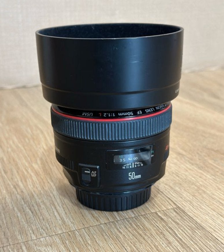 Objectif Canon EF 50mm f/1.2L USM, Ophalen, Canon, Zo goed als nieuw, Standaardlens