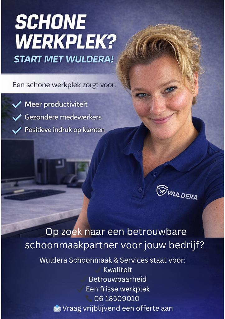 Wuldera Schoonmaak & Services, Schoonmaken bedrijfsruimte