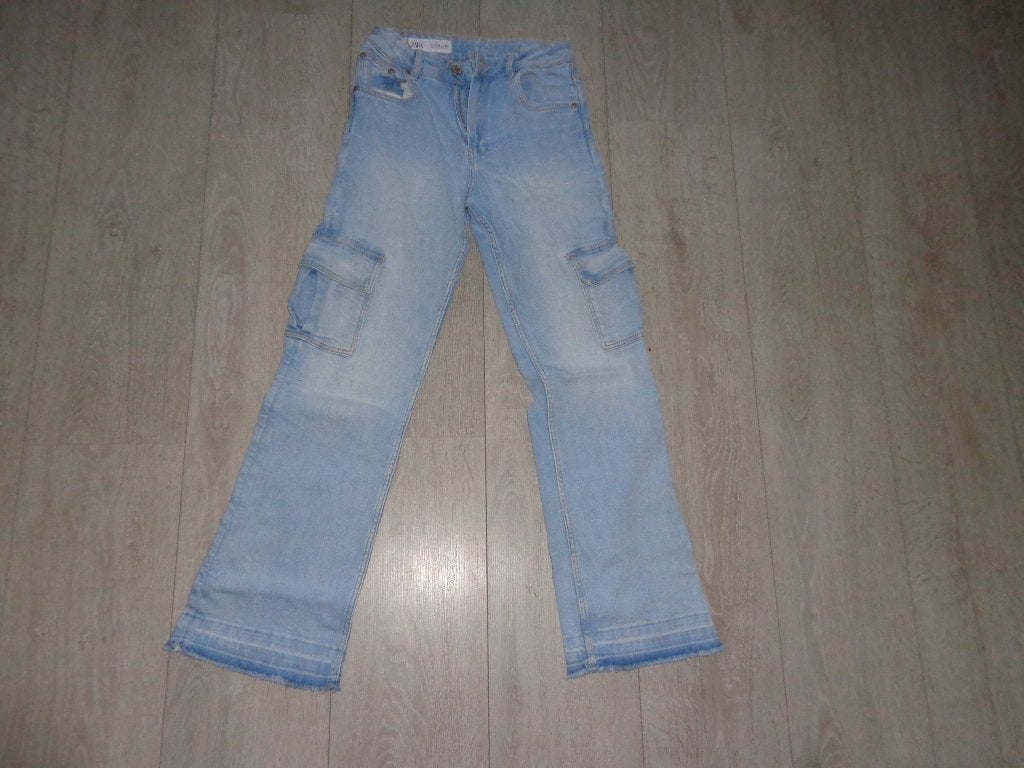 stoere meisjesspijkerbroek van Zara, maat 13/14/164, Ophalen of Verzenden, Zo goed als nieuw, Meisje, Broek