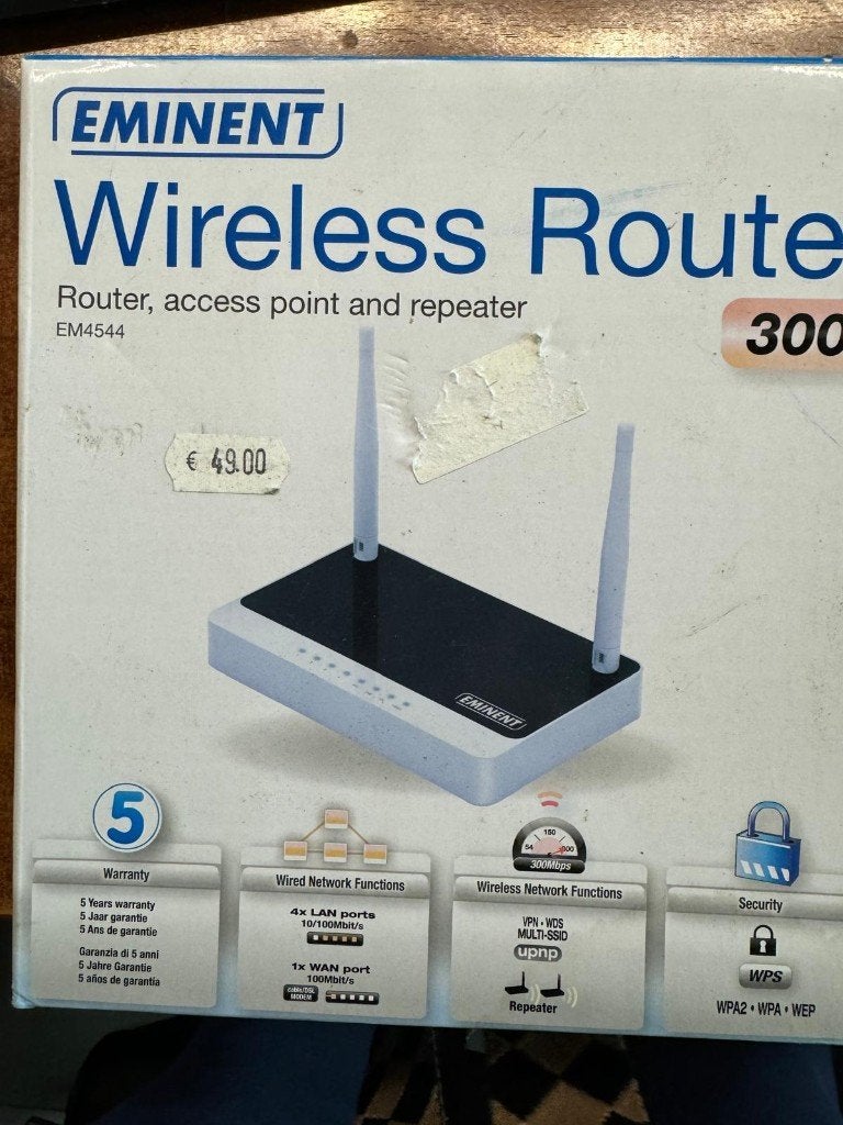 Eminent Wireless Router EM 4544, Ophalen of Verzenden, Nieuw, Router, Eminent