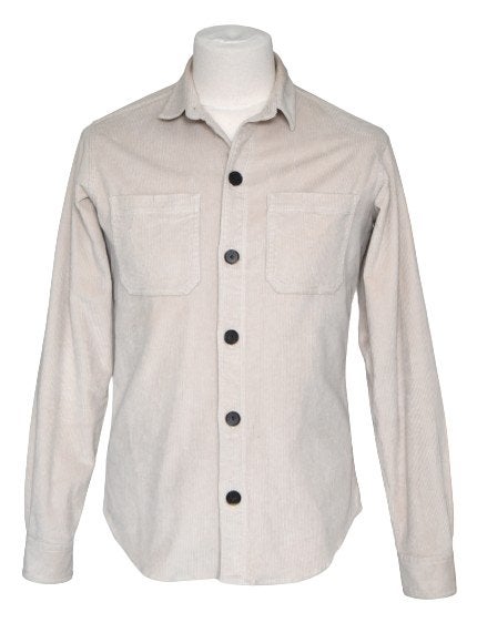 Profuomo corduroy overshirt, jack, off-white, Mt. S, Kleding | Heren, Overige kleuren, Verzenden, Maat 46 (S) of kleiner, Profuomo