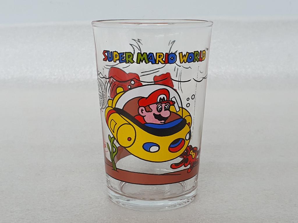 Verzamelglas Super Mario World (Nintendo, Amora, 1993), Verzamelen, Ophalen of Verzenden, Gebruikt, Frisdrankglas