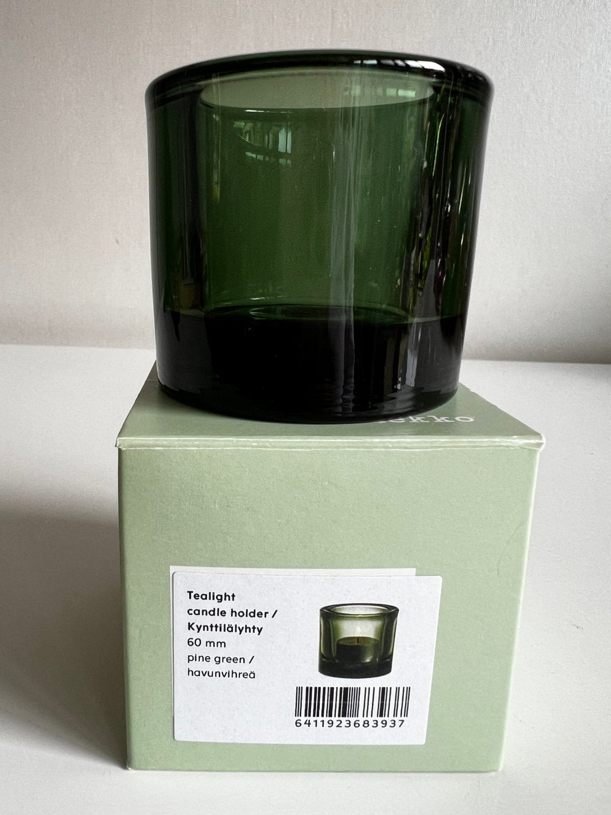 Iittala KIVI Marimekko Waxinelichthouder~Pine Green, Overige materialen, Nieuw, Ophalen of Verzenden, Kandelaar