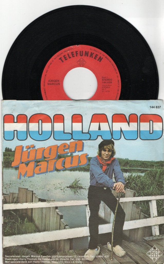 Jurgen Marcus – Holland, Cd's en Dvd's, Ophalen of Verzenden, Gebruikt, 7 inch, Levenslied of Smartlap