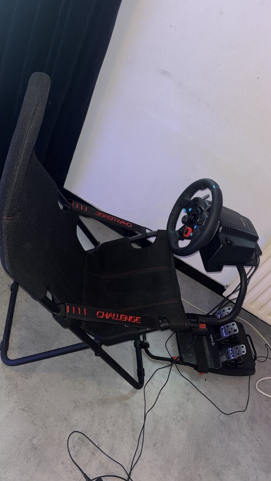 racestoel met stuur en pandalen, Spelcomputers en Games, Ophalen, Zo goed als nieuw, Playseat of Racestoel