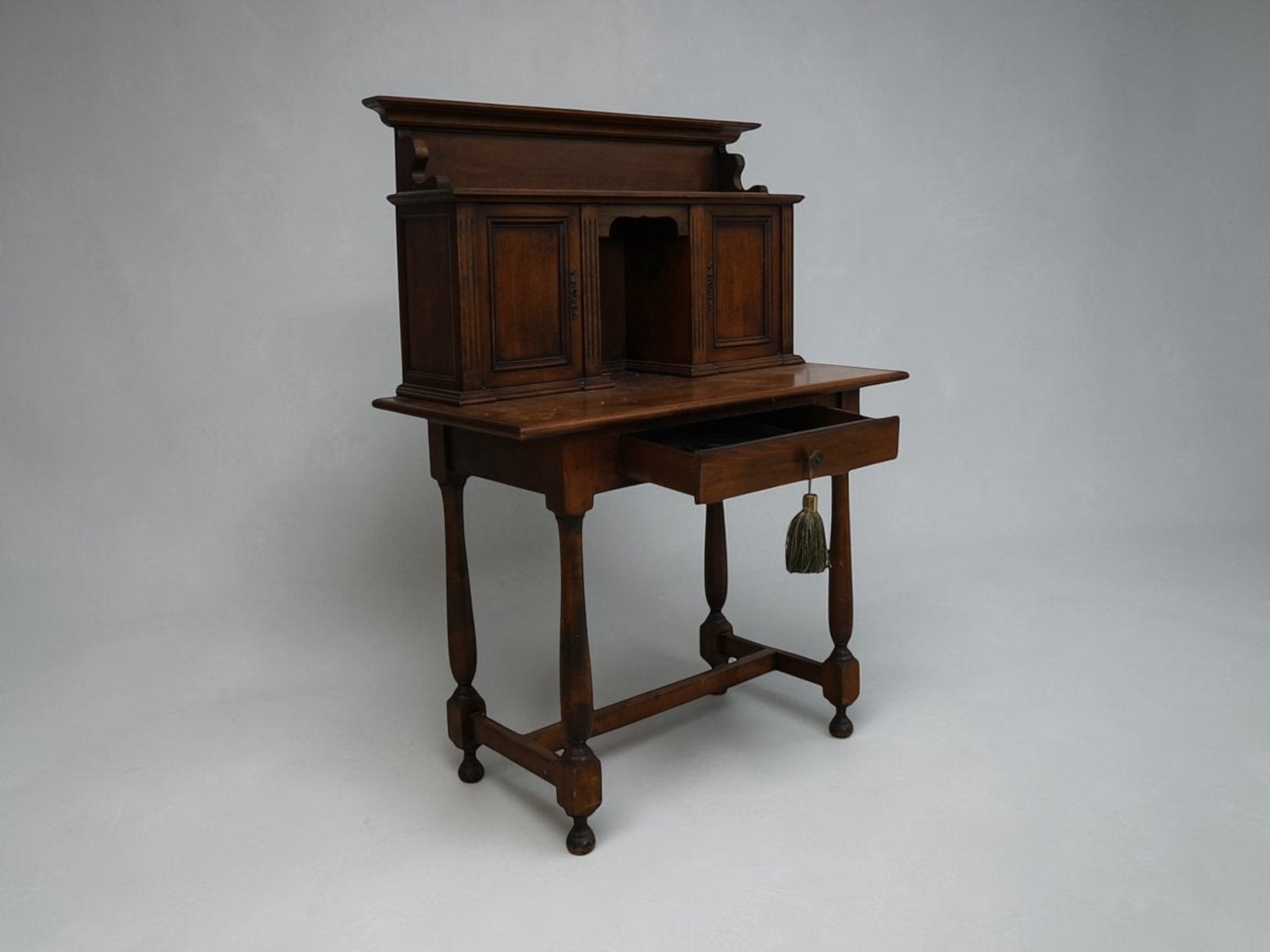 Antiek schrijfbureau met opzetkast / bonheur du jour, -, Hout, -, Bruin