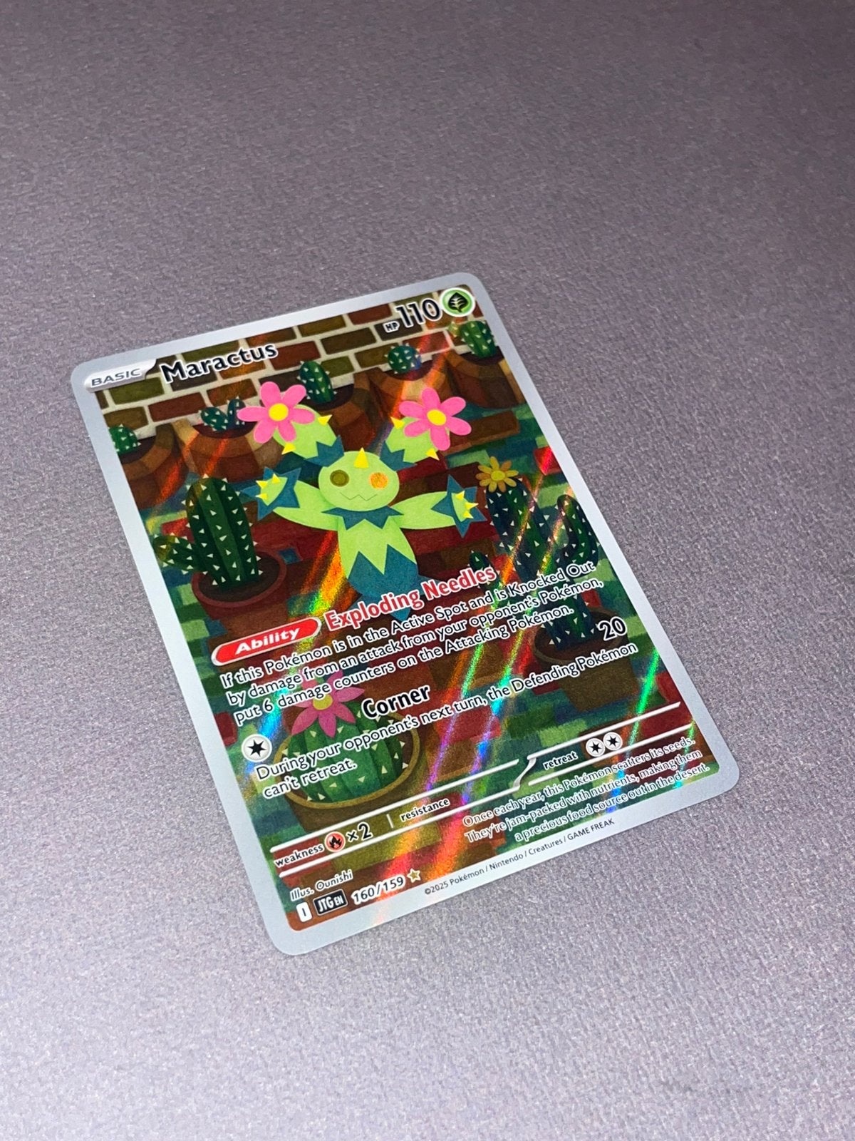 Pokemon Maractus 160/059 illustration rare near mint, Ophalen of Verzenden, Zo goed als nieuw