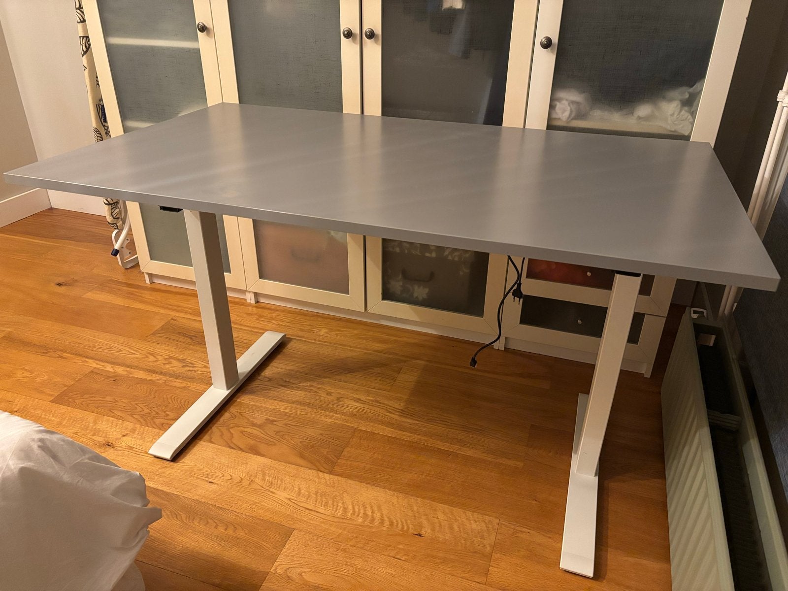 IKEA Rodulf zit-sta bureau - grijs, Ophalen, Zit-sta bureau, Elektrisch, Gebruikt