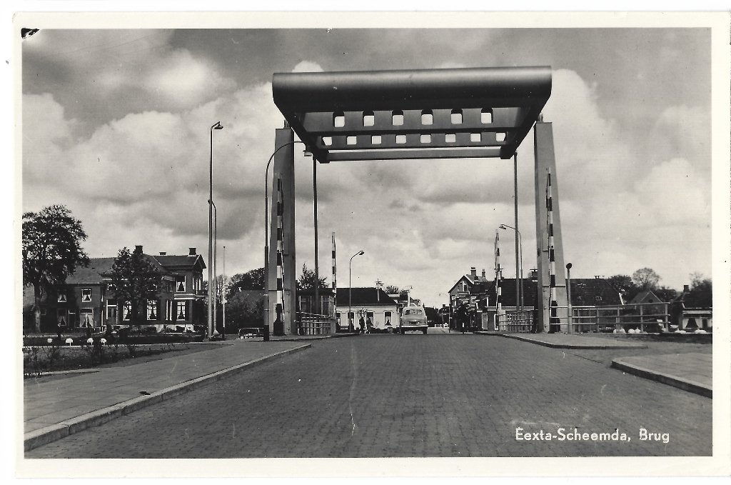 Eexta-Scheemda, Brug, Ophalen of Verzenden, 1940 tot 1960, Ongelopen, Groningen