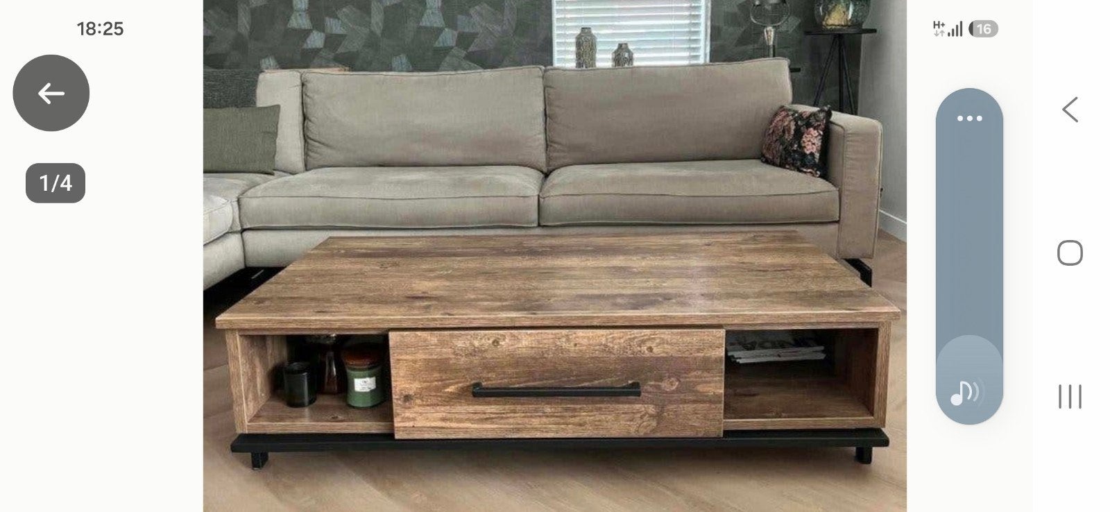 Industriële salontafel te koop, Huis en Inrichting, Ophalen of Verzenden